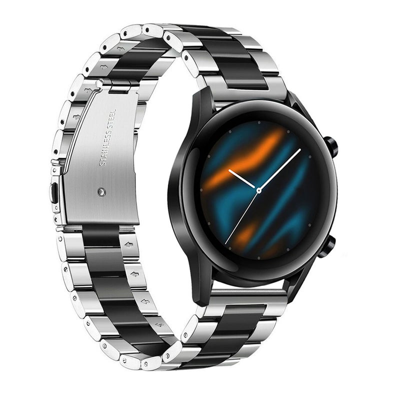 20mm Watchband Stainless Steel Watch Band Strap Black - Image 1