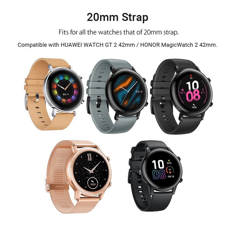Generic - 20mm Leather Watch Strap Black - Image 1