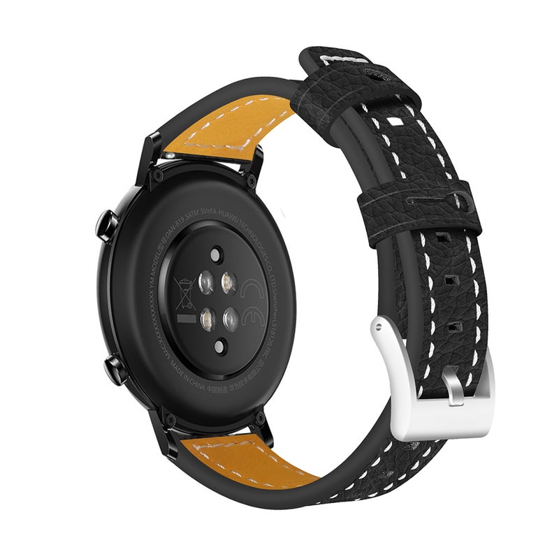 Generic - 20mm Leather Watch Strap Black - Image 1