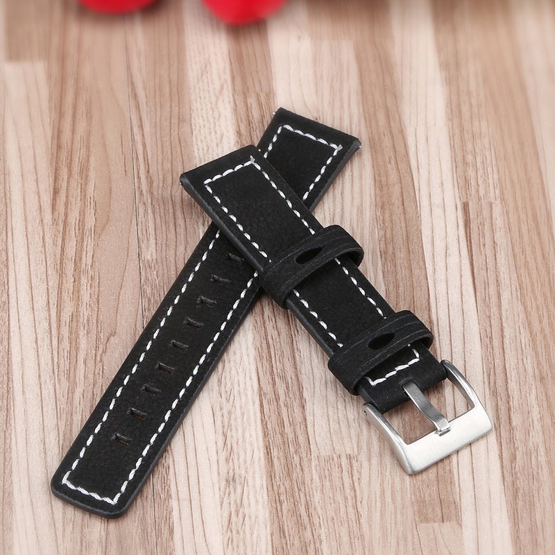 Generic - 20mm Leather Watch Strap Black - Image 1