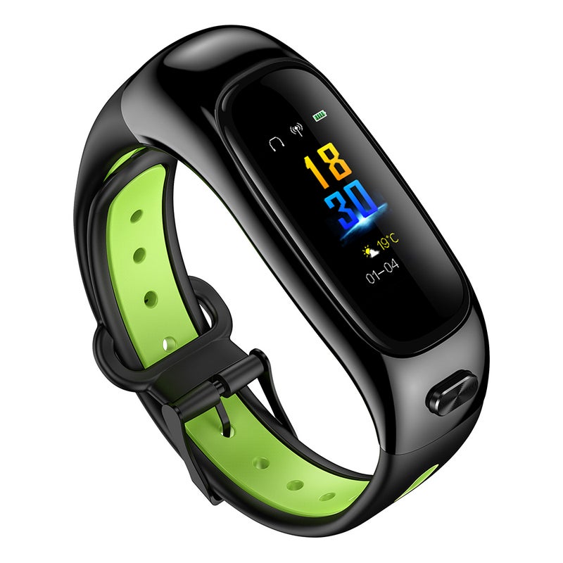 S1 Sports Band BT Earphone Smart Headset With Microphone Black/Fluorescent Yellow  - Image 1