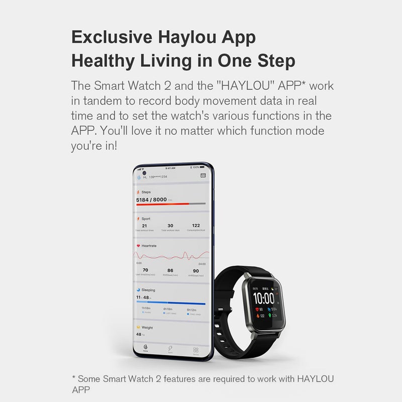Haylou - LS02 Global Version Smartwatch Black - Image 1