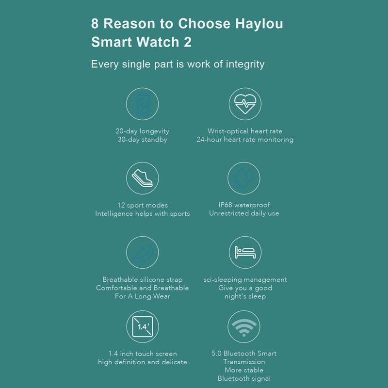 Haylou - LS02 Global Version Smartwatch Black - Image 1