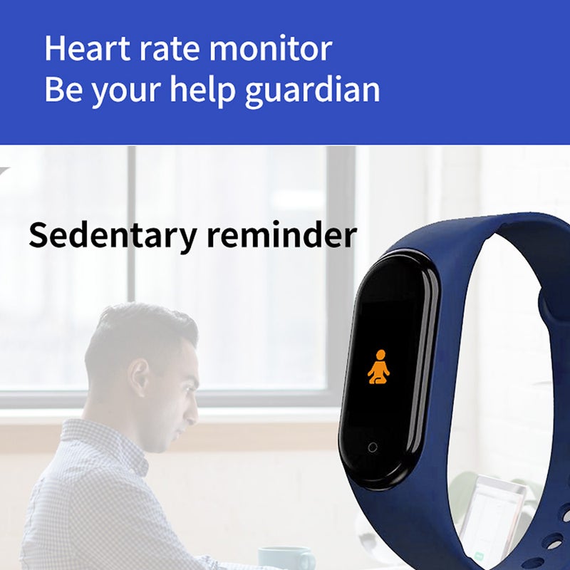Generic - M4 Smart Band Sports Tracker Fitness Bracelet Black - Image 1