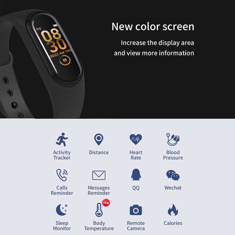 M4 Smart Band Sports Tracker Fitness Bracelet Red - Image 3