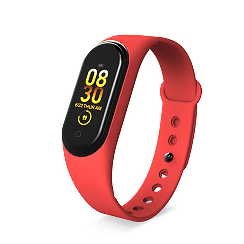 M4 Smart Band Sports Tracker Fitness Bracelet Red - Image 1
