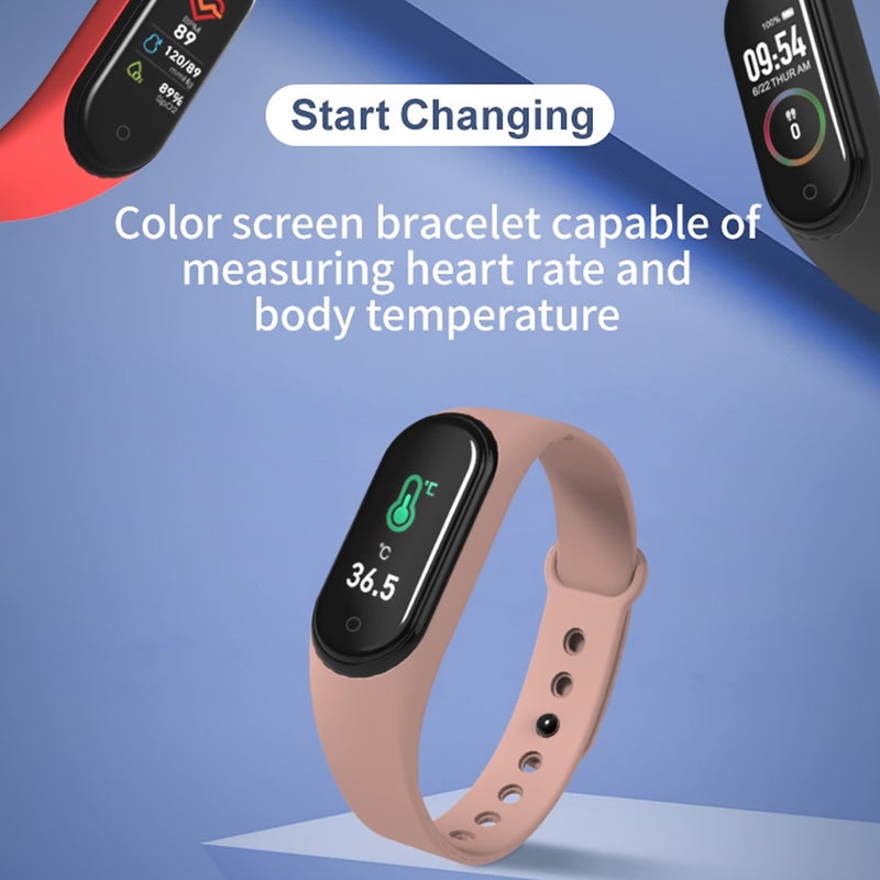 M4 Smart Band Sports Tracker Fitness Bracelet Red - Image 2