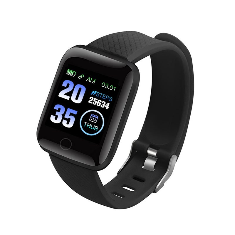 116Plus Sports Fitness Bracelet Black - Image 1