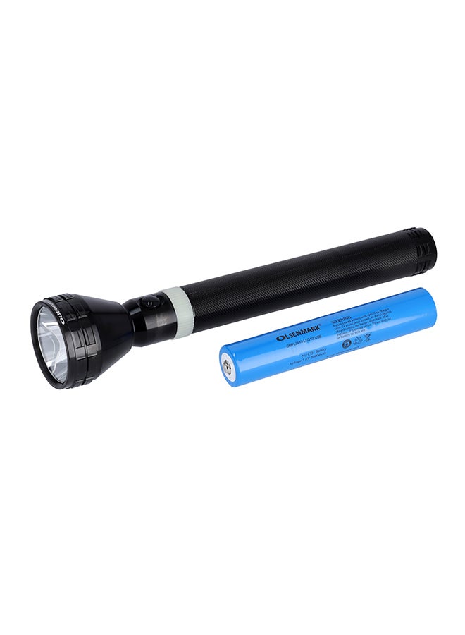 Olsenmark Rechargeable LED Flashlight Torch Black  - Image 3