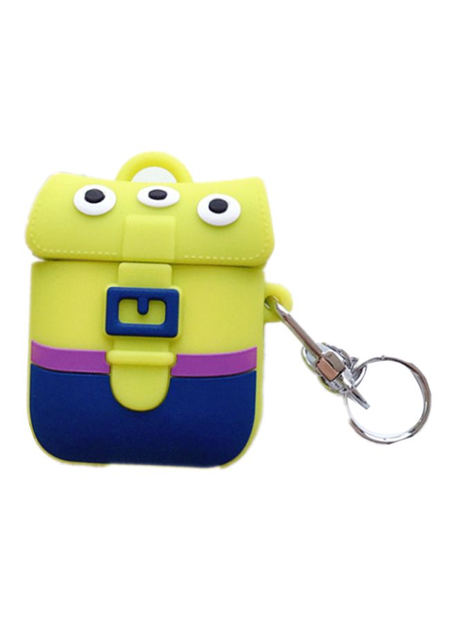 بيوينتي حافظة على شكل حقيبة بتصميم كرتوني لعلبة سماعات أبل آيربودز 1/2 أخضر/ أزرق/ أرجواني - Image 1