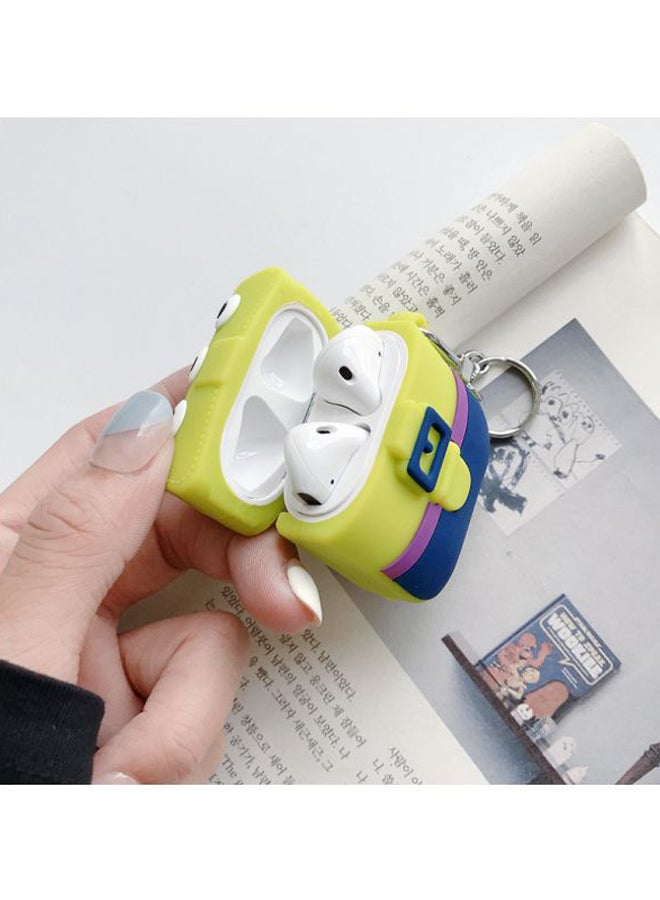 بيوينتي حافظة على شكل حقيبة بتصميم كرتوني لعلبة سماعات أبل آيربودز 1/2 أخضر/ أزرق/ أرجواني - Image 3