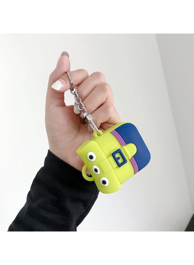 بيوينتي حافظة على شكل حقيبة بتصميم كرتوني لعلبة سماعات أبل آيربودز 1/2 أخضر/ أزرق/ أرجواني - Image 4