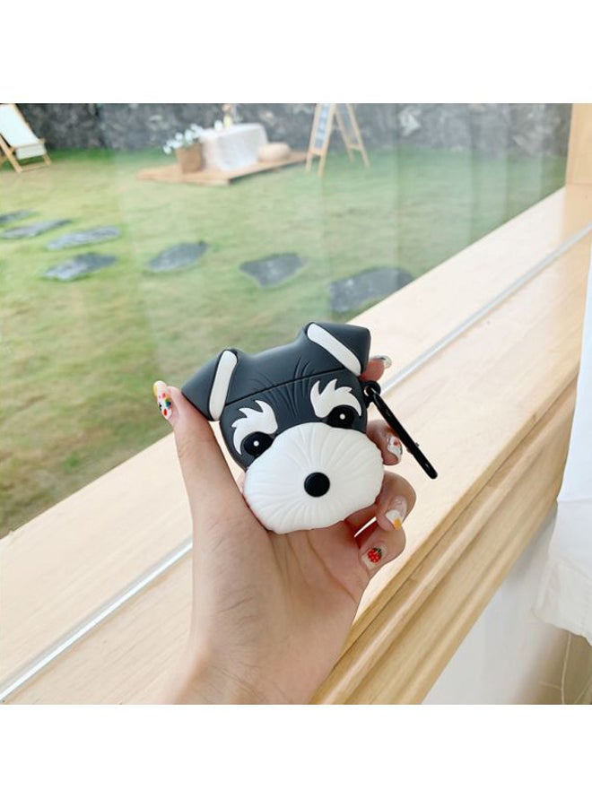 Beauenty Cute Dog Shaped Case Cover For Apple AirPods 1/2 Black/White - Image 2