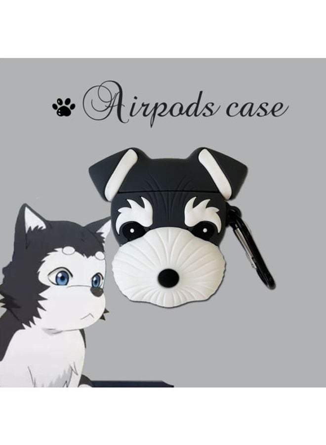 Beauenty Cute Dog Shaped Case Cover For Apple AirPods 1/2 Black/White - Image 3