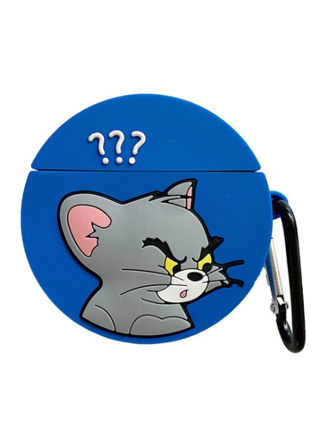 Beauenty Cartoon Themed Case Cover With Carabiner For Apple AirPods 1/2 Blue/Grey/Black - Image 1