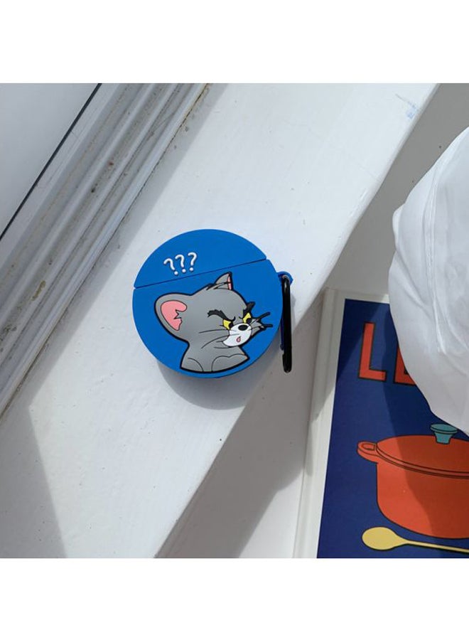 Beauenty Cartoon Themed Case Cover With Carabiner For Apple AirPods 1/2 Blue/Grey/Black - Image 2