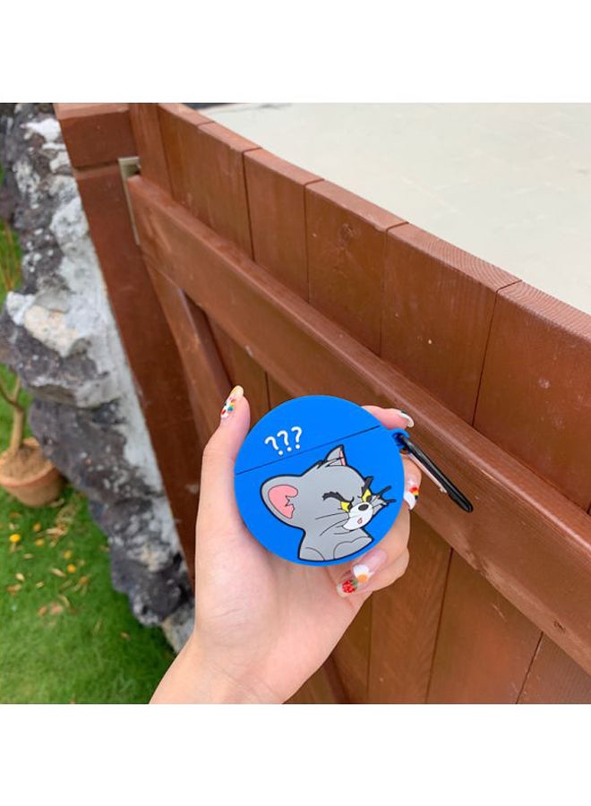 Beauenty Cartoon Themed Case Cover With Carabiner For Apple AirPods 1/2 Blue/Grey/Black - Image 3