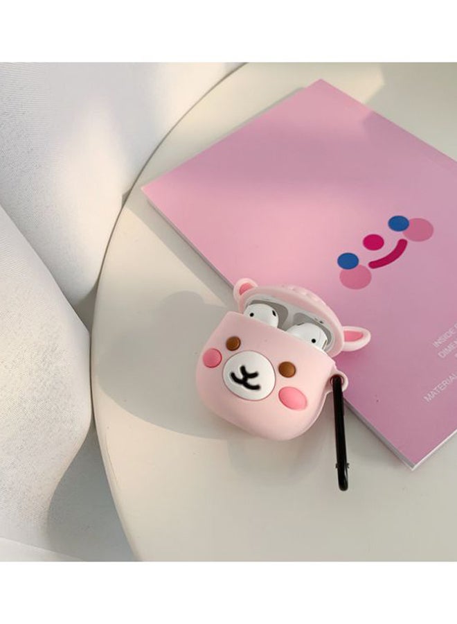 Beauenty Cartoon Themed Case Cover With Carabiner For Apple AirPods 1/2 Pink/White/Black - Image 3