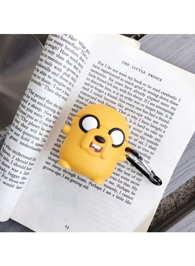 بيوينتي غطاء حماية على شكل كلب مزود بحلقة معدنية لسماعات أبل آيربودز 1/2 أصفر/أسود/أبيض - Image 5