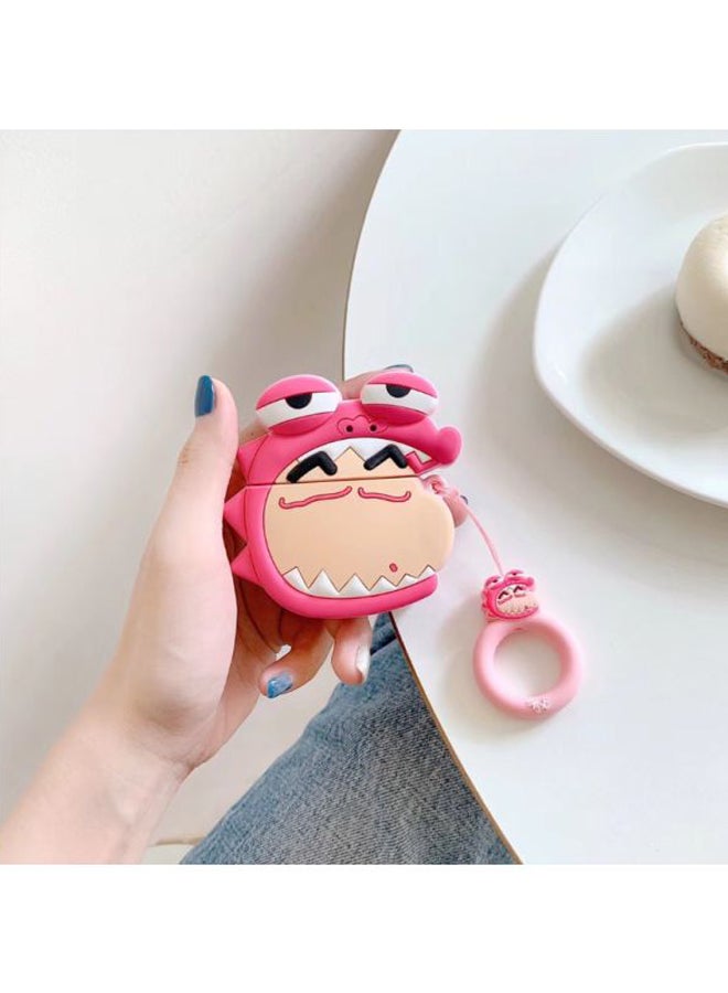 بيوينتي غطاء حماية على شكل شخصية شين تشان مزود بحلقة بقفل زنبركي لسماعات أبل آيربودز 1/2 وردي/بيج/أبيض - Image 5