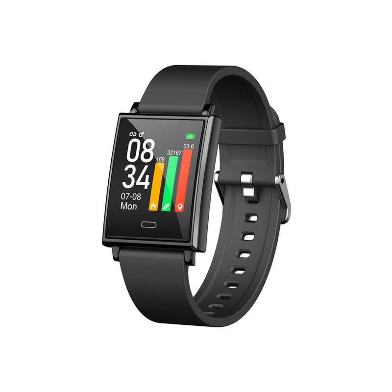 1.3'' Waterproof Multi-Sports Mode Fitness Tracker Smartwatch Black  - Image 1