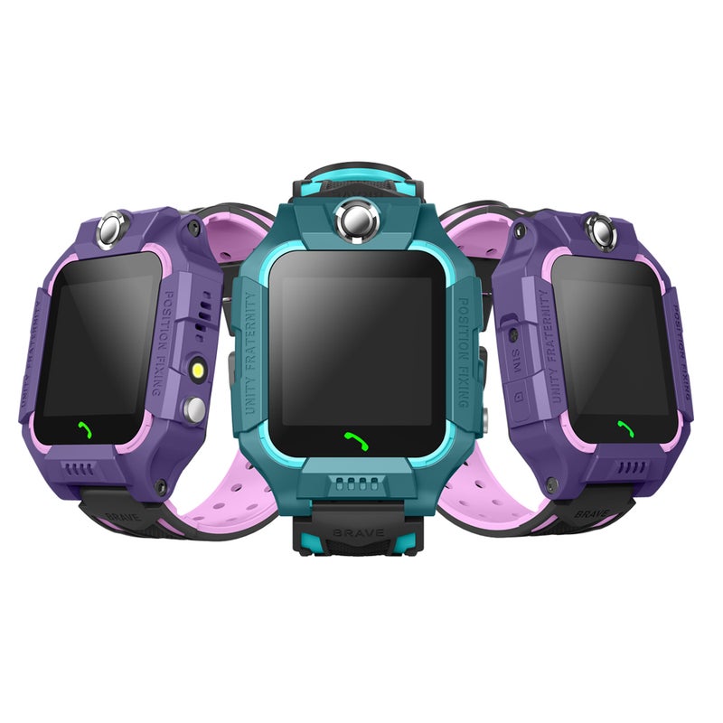 E19 Children's Positioning Energy-Saving Flashlight Smartwatch Purple - Image 4