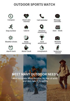 SENBONO S28 3ATM Waterproof Multi-Sports Mode Fitness Tracker Smartwatch Brown  - Image 5