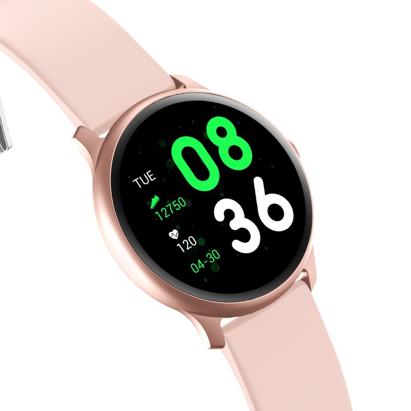 Kingwear - KW19 1.3'' BT 4.0 TFT Waterproof Multi-Sports Mode Smartwatch Pink - Image 1