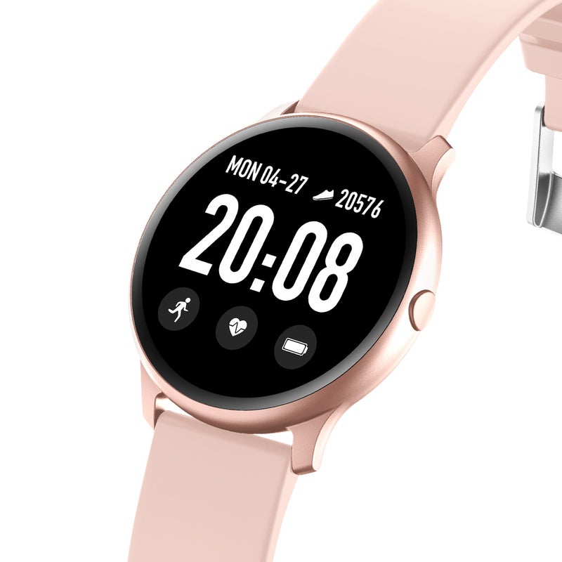 Kingwear - KW19 1.3'' BT 4.0 TFT Waterproof Multi-Sports Mode Smartwatch Pink - Image 1