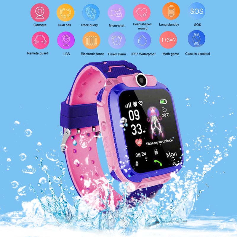 Q12 Kids Intelligent Waterproof Anti-lost Smartwatch Pink  - Image 2