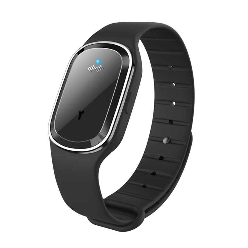 سوار إلكتروني محمول مضاد للماء طارد للبعوض، مناسب للأطفال 10 x 4.5 x 6سم أسود - Image 1