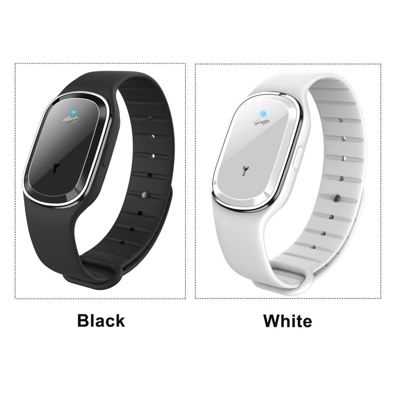 سوار إلكتروني محمول مضاد للماء طارد للبعوض، مناسب للأطفال 10 x 4.5 x 6سم أسود - Image 5