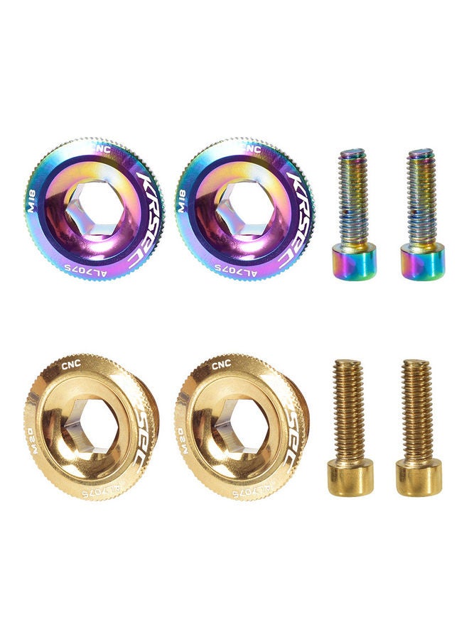 Generic KRSE Crankset Screw M18/M20 Aluminum Alloy Hollow Bike Chain Wheel Right Crank Cap Cover Bicycle Crank Arm Parts 10*10*10cm - Image 2