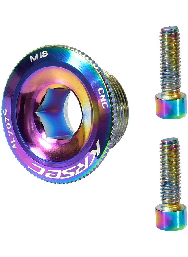 Generic KRSE Crankset Screw M18/M20 Aluminum Alloy Hollow Bike Chain Wheel Right Crank Cap Cover Bicycle Crank Arm Parts 10*10*10cm - Image 1