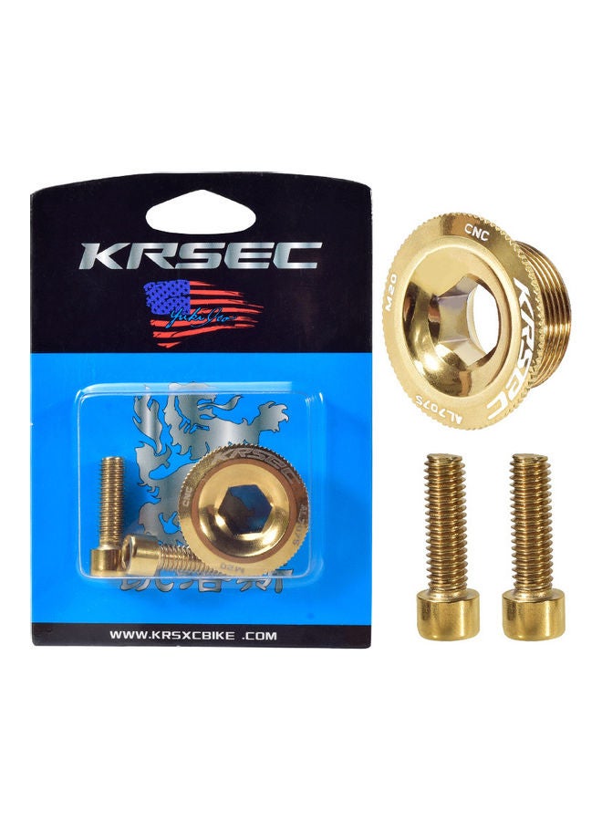 Generic KRSE Crankset Screw M18/M20 Aluminum Alloy Hollow Bike Chain Wheel Right Crank Cap Cover Bicycle Crank Arm Parts 10*10*10cm - Image 1