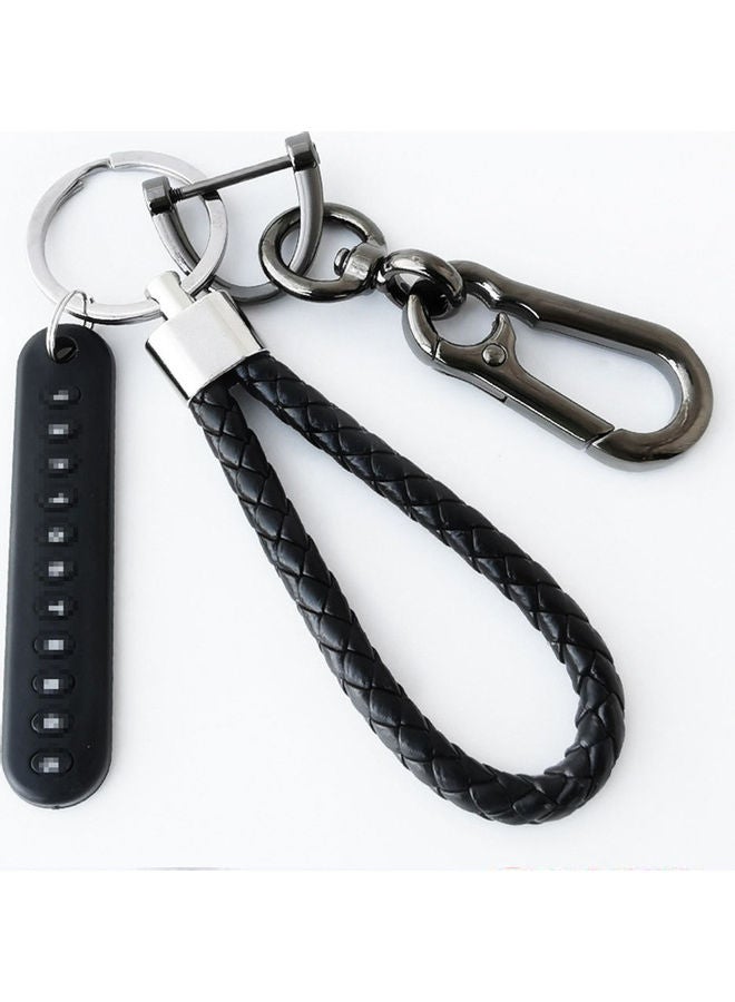 Generic Anti-lost Car Keychain with Phone Number Card Keyring Phone Number Plate Key Ring Auto Vehicle Key Chain Accessories  - Image 1