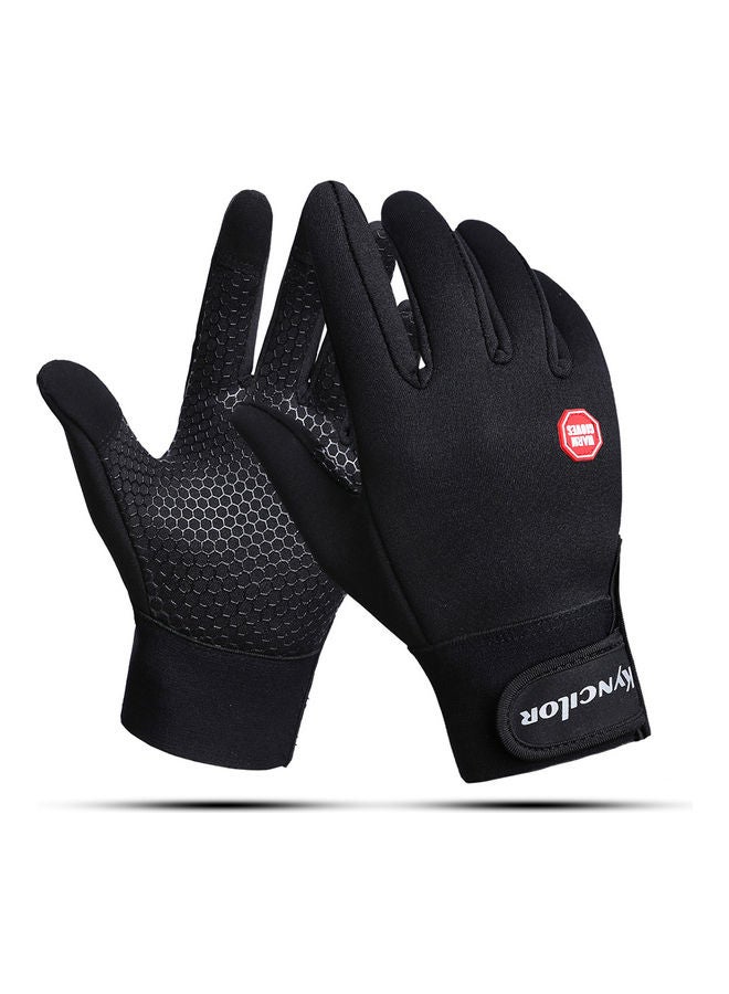 Generic Windproof Sports Gloves Touch Screen Gloves Hook and Loop Fasteners Climbing Cycling 20*20*20cm - Image 1
