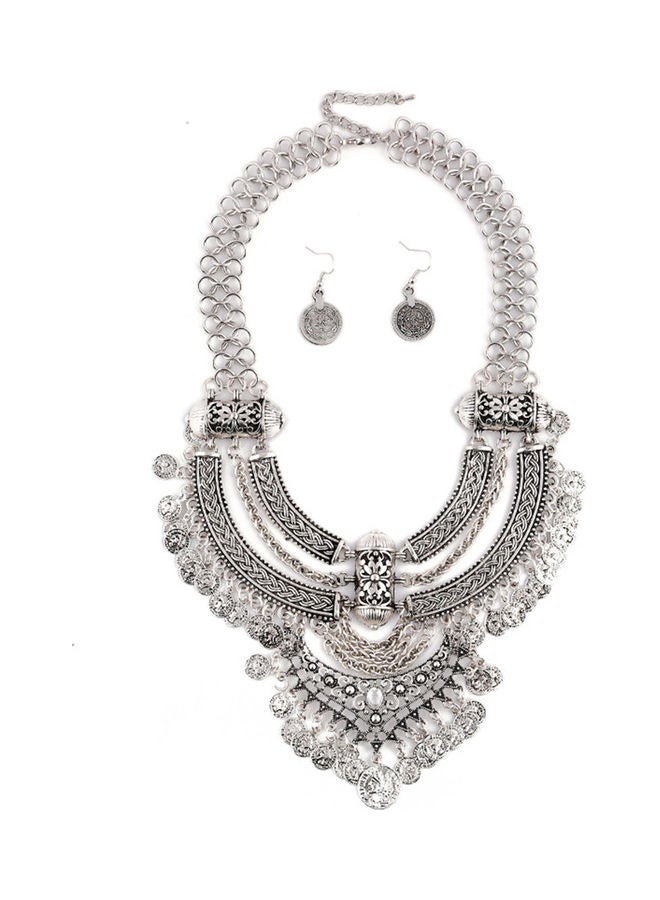 Women Fashion Choker Collares Jewelry Set Bohemian Style Necklaces Earrings Set  - Image 4
