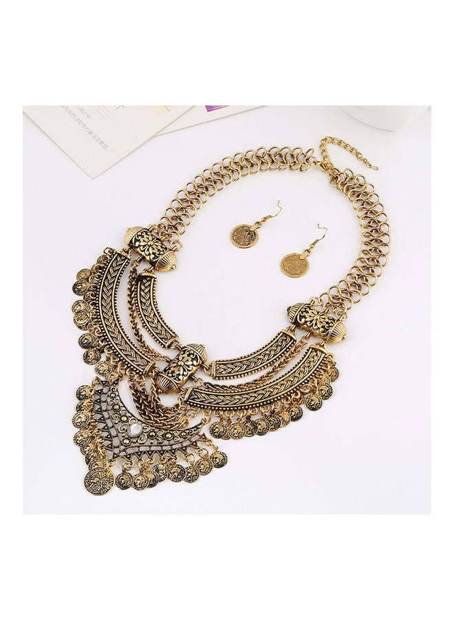 Women Fashion Choker Collares Jewelry Set Bohemian Style Necklaces Earrings Set  - Image 5