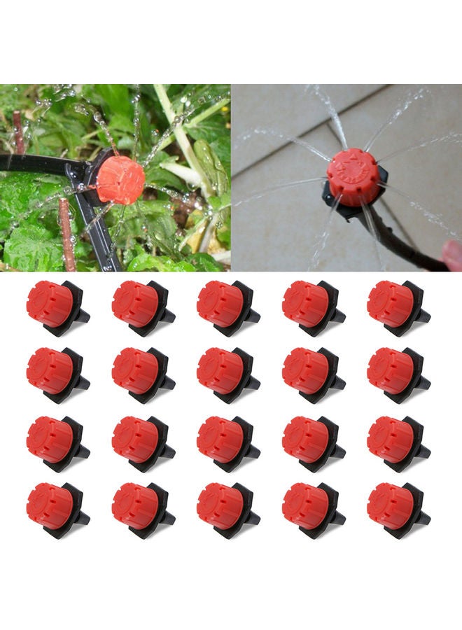 20-Piece 8-hole Micro Flow Dripper Head Set multicolor 15 x 15cm