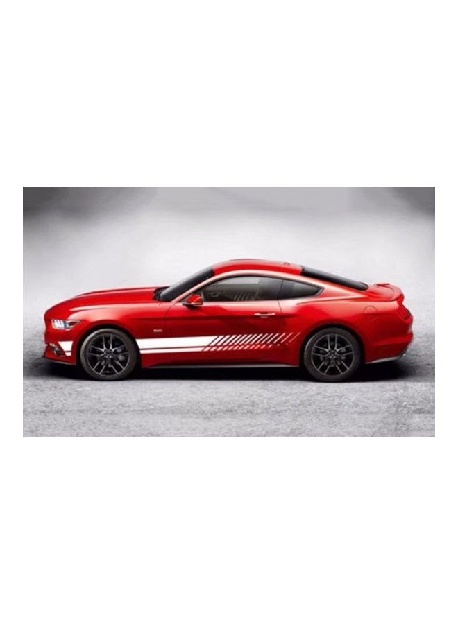 Generic 2Pcs/Set 2M Car Sticker Sports Racing Stripe Graphic Stickers Auto Car Body Side Door Vinyl Decals  - Image 1