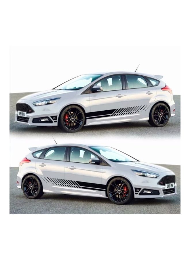 Generic 2Pcs/Set 2M Car Sticker Sports Racing Stripe Graphic Stickers Auto Car Body Side Door Vinyl Decals  - Image 2