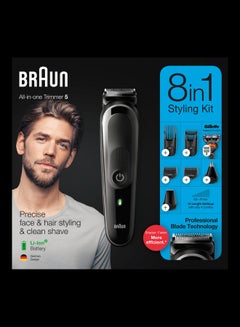 BRAUN MGK5260 Fusion 5 ProGlide Razor Set Black/Blue/Orange  - Image 2
