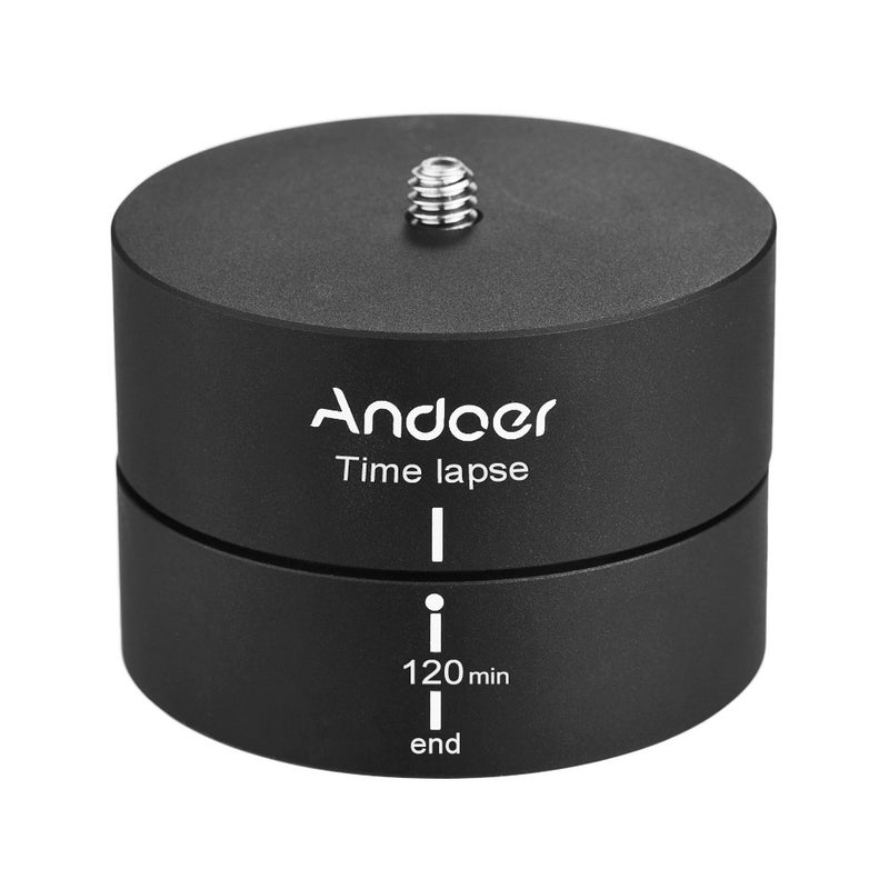 ANDOER 360° 120 Minutes Panning Rotating Tripod Stabilizer Black  - Image 1