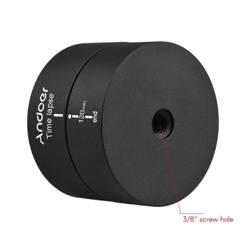 ANDOER 360° 120 Minutes Panning Rotating Tripod Stabilizer Black  - Image 2
