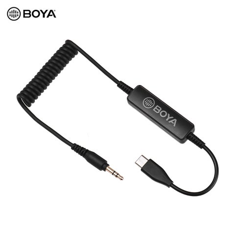كابل صوت من مقبس مقاس 3.5 مم إلى USB Type-C أسود