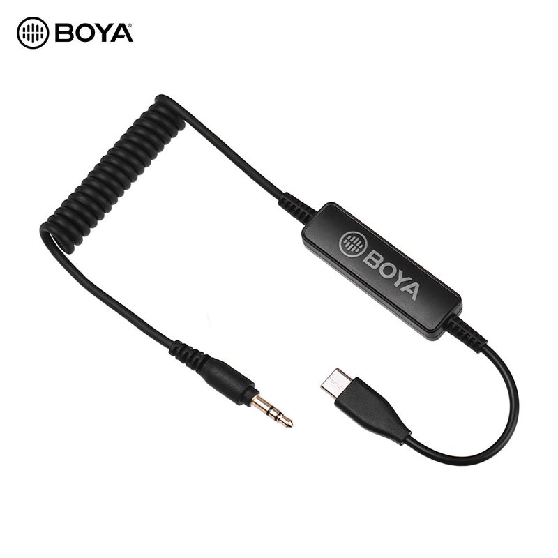 BOYA - 35C-USB C 3.5mm To USB Type-C Connector Audio Cable Black - Image 1