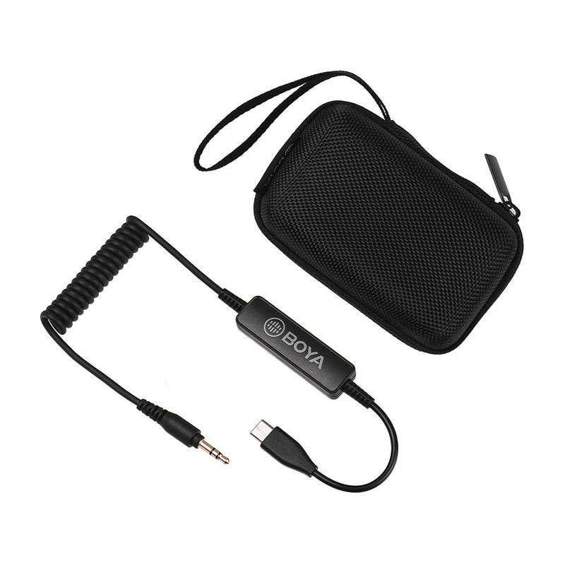 BOYA - 35C-USB C 3.5mm To USB Type-C Connector Audio Cable Black - Image 1