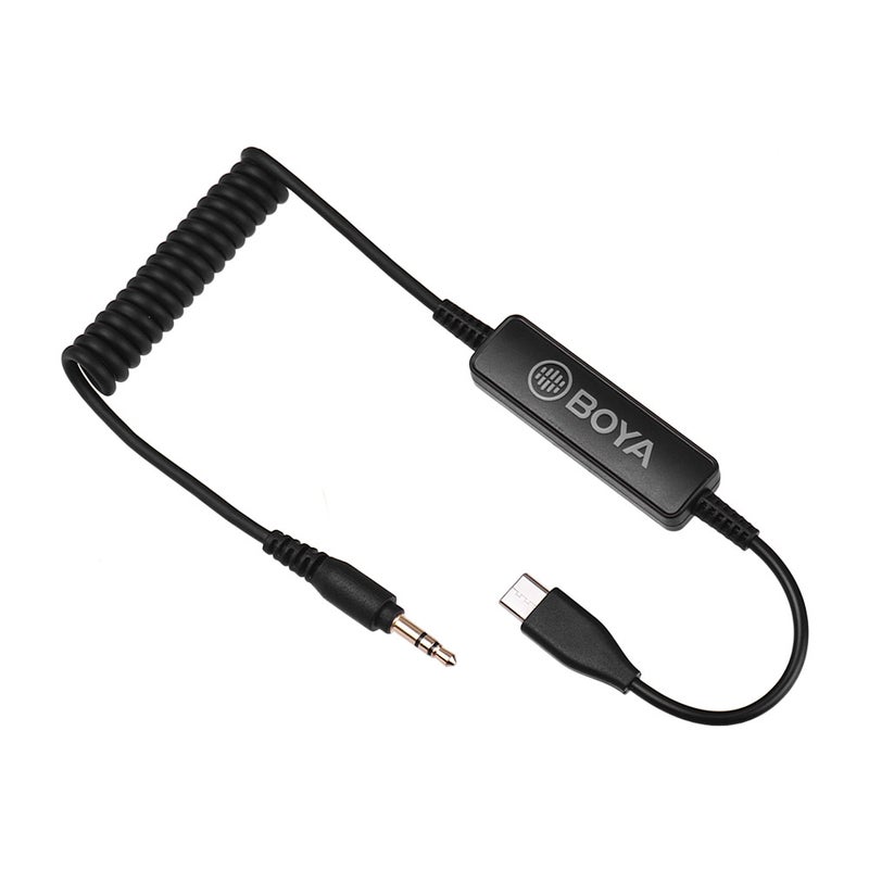 BOYA - 35C-USB C 3.5mm To USB Type-C Connector Audio Cable Black - Image 1