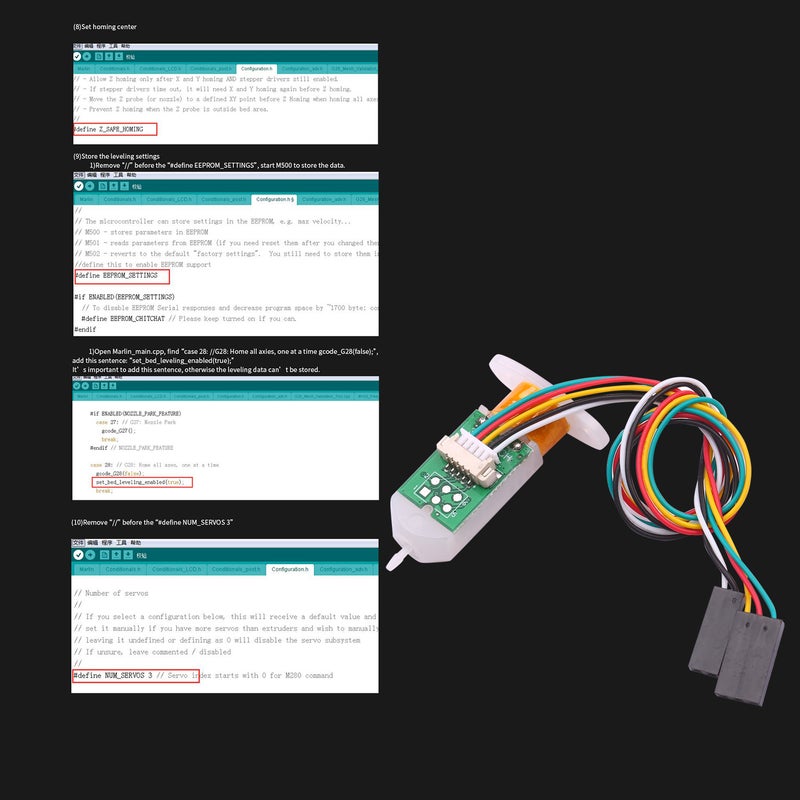 3D Printer Auto Leveling Sensor Kit White  - Image 5